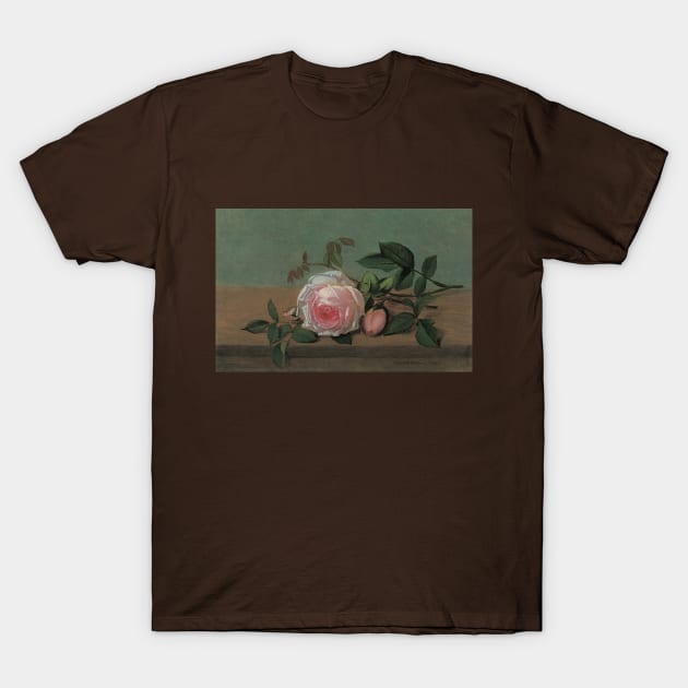 Still Life of Flowers on a Ledge by Otto Didrik Ottesen T-Shirt by MasterpieceCafe